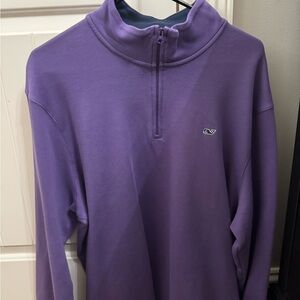 Vineyard Vines Purple Pullover with Navy Whale